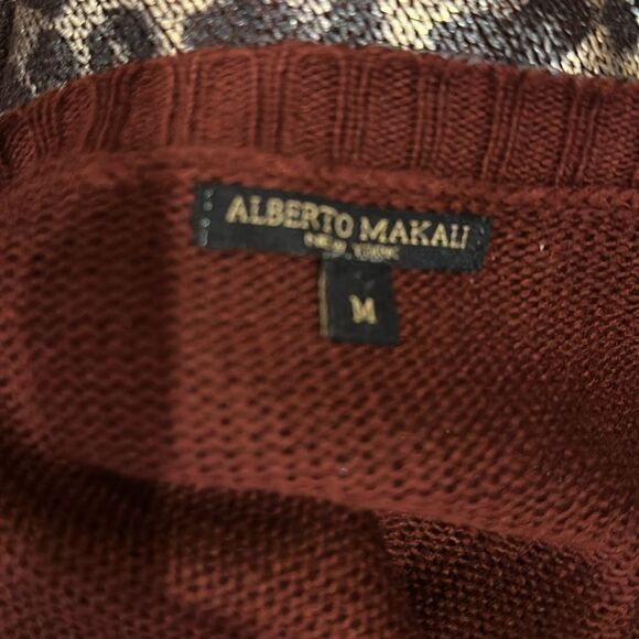 Alberto Malaki Leopard High School/ Low Sweater. Size M - Picture 4 of 4